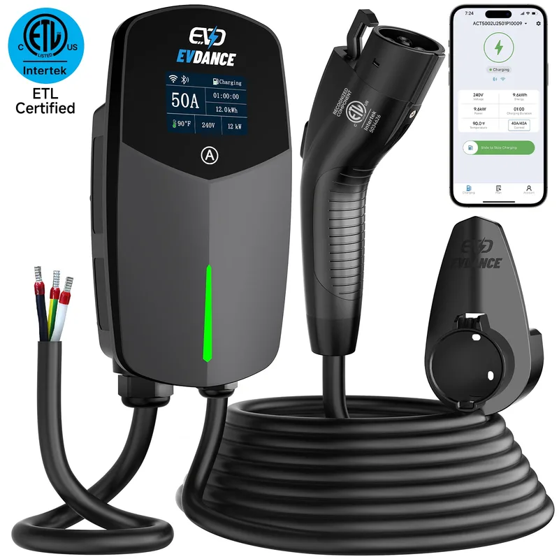 Manufacturer photo of the EVDANCE Home Level 2 EV Charger J1772 Wall-mounted Hardwired In - 50A