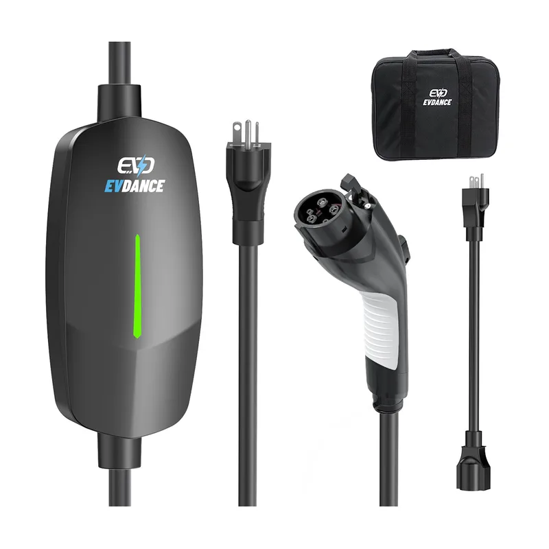Manufacturer photo of the EVDANCE Level 1&2 EV Charger NEMA 6-20 J1772 Portable Dual Plug In - 12/16A