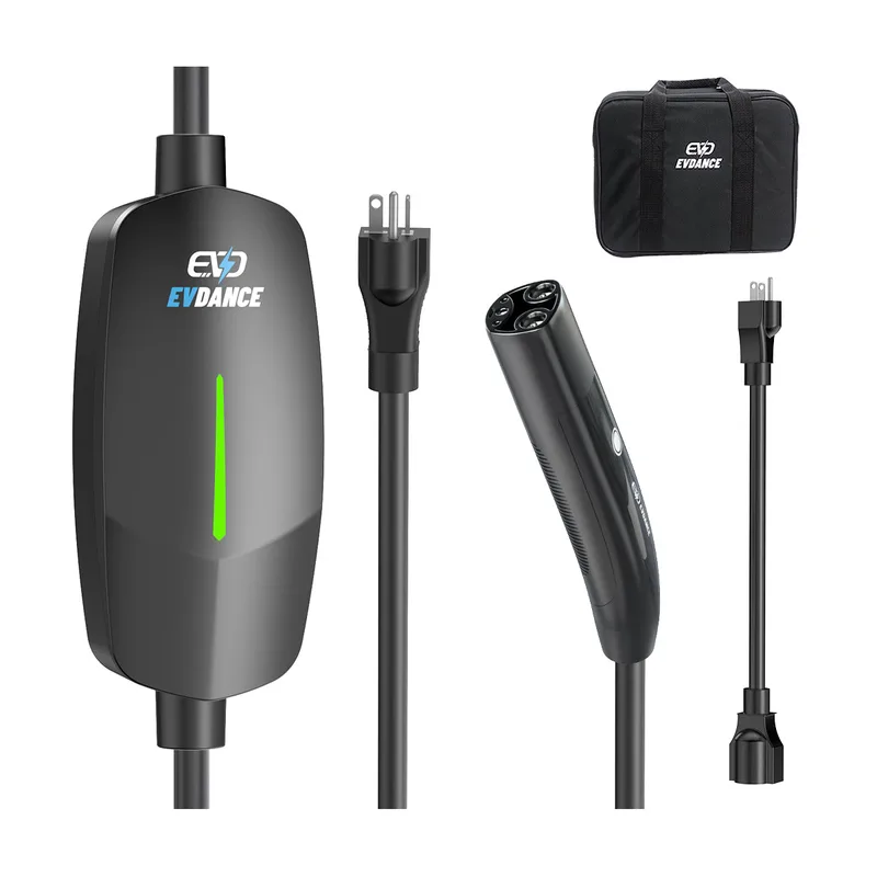 Manufacturer photo of the EVDANCE Level 1&2 EV Charger NEMA 6-20 NACS Portable Dual Plug In - 12/16A