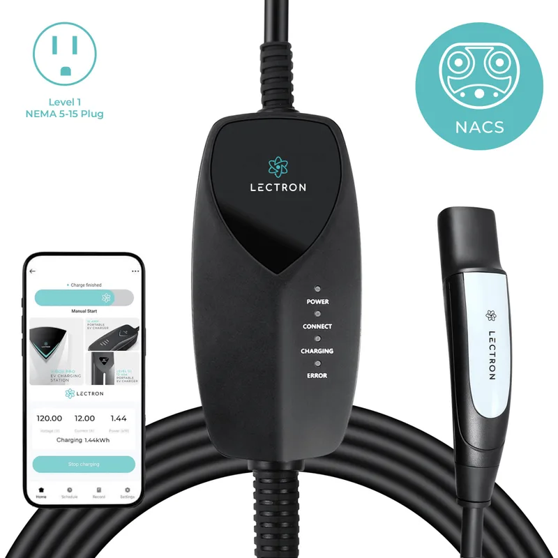 Manufacturer photo of the Lectron Portable Level 1 NACS (12A, WiFi)