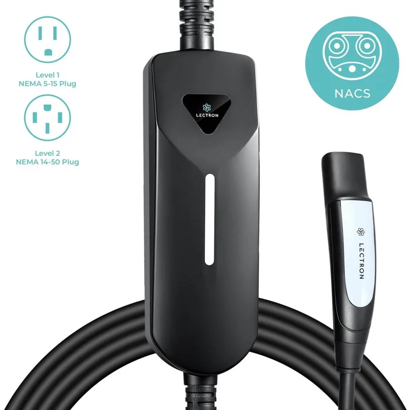 Manufacturer photo of the Lectron Portable Level 1 & 2 Tesla NACS EV Charger, 12 to 40 A