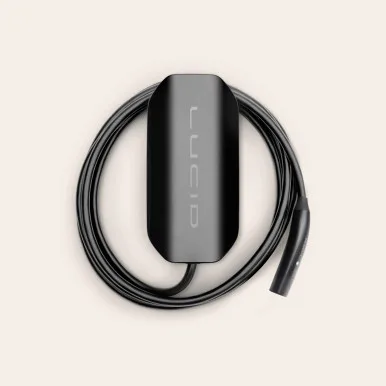 Manufacturer photo of the Lucid Connected Home Charging Station (NACS)