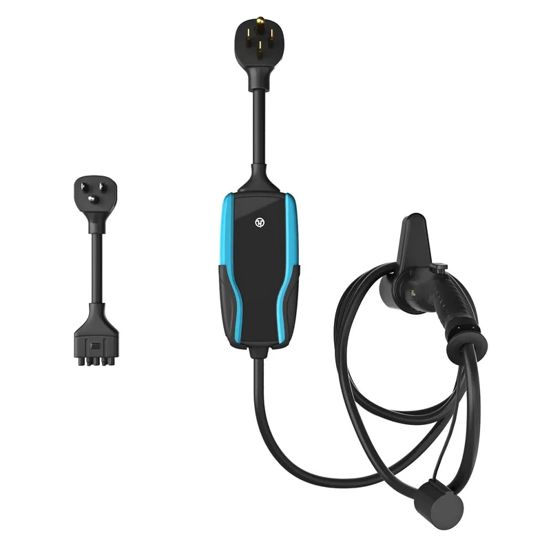 Manufacturer photo of the MUSTART Level 1 & 2 J1772 EV Charger, 40 A (NEMA 5-15 and 14-50 plugs)
