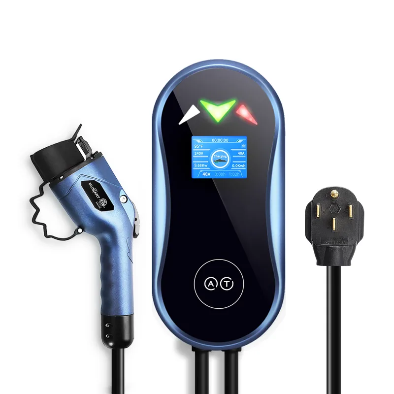Manufacturer photo of the MUSTART Level 2 EV Charger, 16/25/32/40 A adjustable (NEMA 14-50 plug, 25 ft cord)