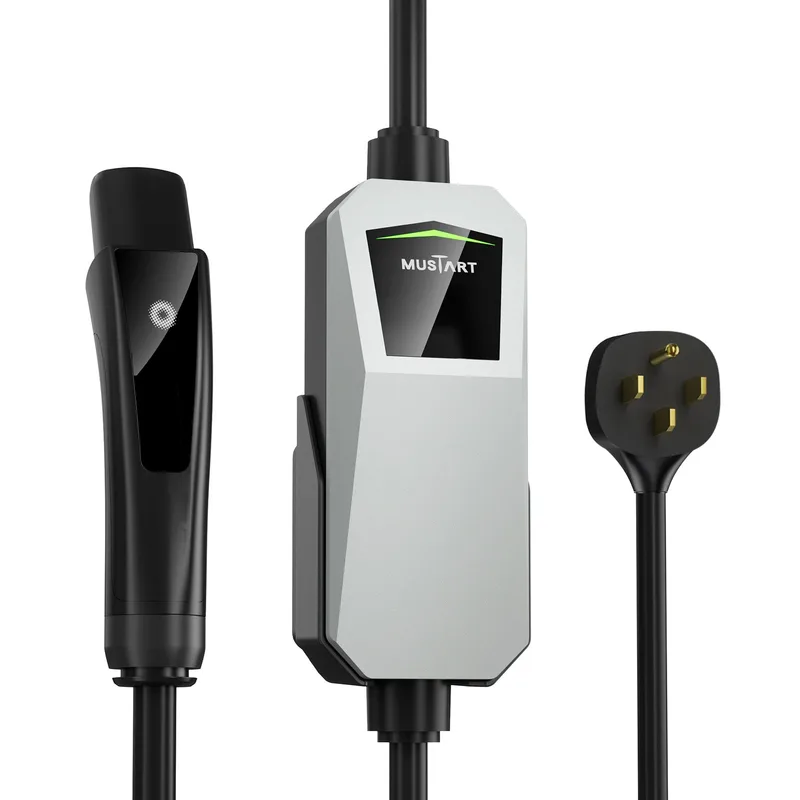 Manufacturer photo of the MUSTART Level 2 Tesla EV Charger, 32 A (NEMA 14-50 plug, 22 ft cord)