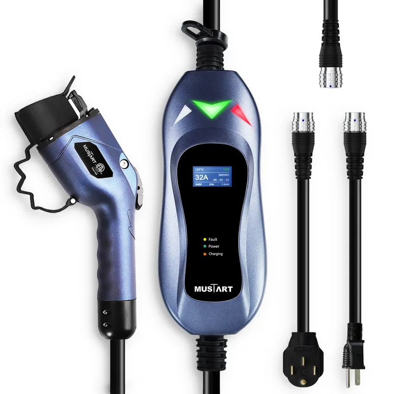 Manufacturer photo of the MUSTART TRAVELMASTER Gen 2 Level 1 & 2 EV Charger, 15/32 A (NEMA 5-15 and 14-50 plugs)