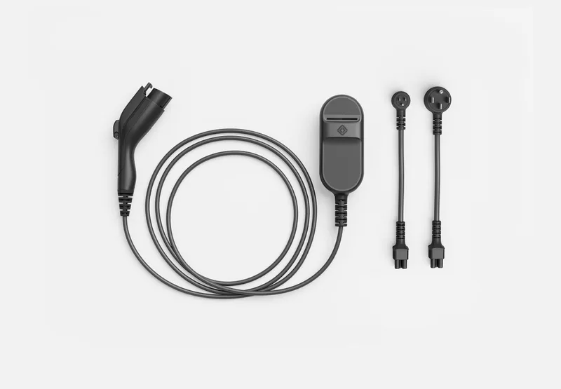 Manufacturer photo of the Rivian Portable Charger (J1772)